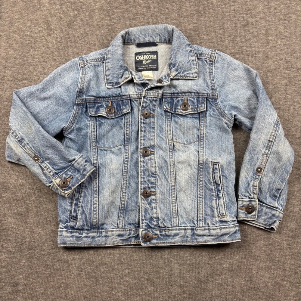 OshKosh B'gosh Denim Jacket Kids 5T Kidcore Back to School Unisex‎ Trucker